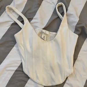 White corset top